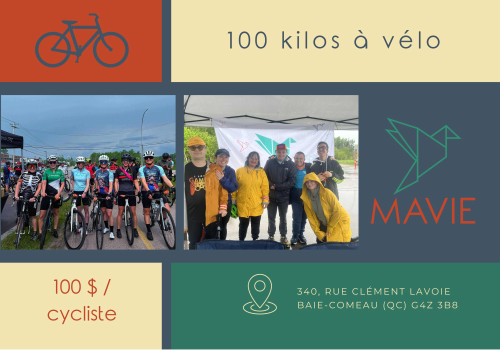 100 kilos à vélo pour MAVIE